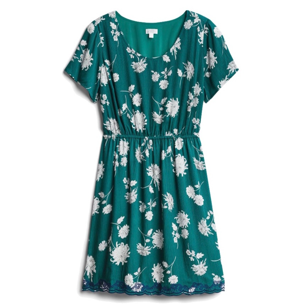 Market and Spruce Clover Embroidered Trim Dress